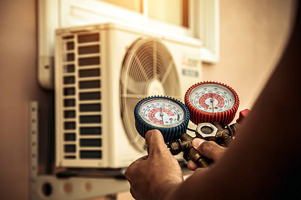 Professional Hvac technician working in Clear Lake, WI